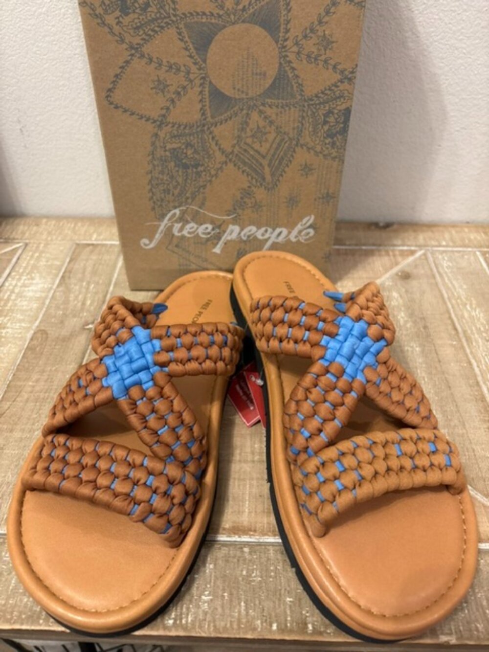 NEW Free People Wateredge Woven Sandals Swim Team Luggage Sizes 8 8.5